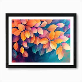 Elegant Colorful With Vibrant Sunfolwer Art Print