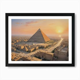 Epic Pyramids Of Giza Art Print