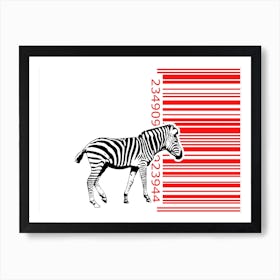 Funny Barcode Animals Art Illustration In Painting Style 135 Poster