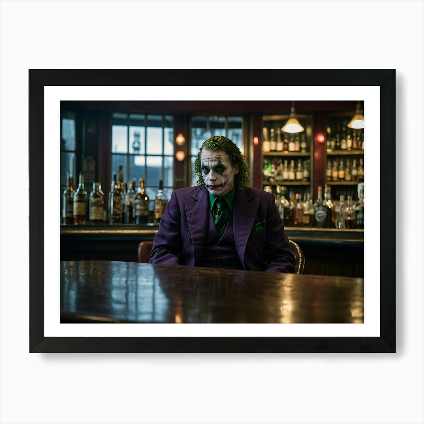 Joker In The Dark Knight 1 Art Prin Framed Wall Art Poster Canvas Print Picture - Picture 2 of 4