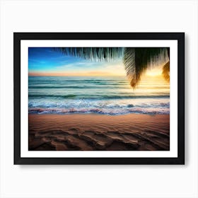 Sunset On The Beach 12 Art Print