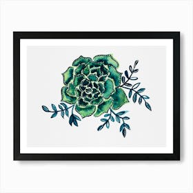 Rose Cactus Art Print