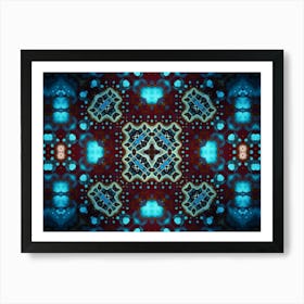 Pattern And Texture Space Blue Watercolor And Alcohol Ink 1 Art Print