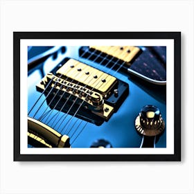 Blues Soul Series 8 - Close Up Of An Electric Guitar Art Print