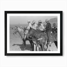 Untitled Photo, Possibly Related To Judges At Bean Day Rodeo, Wagon Mound, New Mexico By Russell Lee Art Print