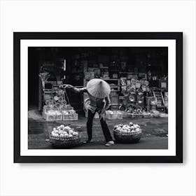 A Fruit Saleswoman In Hanoi's Old Quarter Art Print