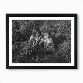 Untitled Photo, Possibly Related To Children Of Farmers In Chili Pepper Field, Concho, Arizona By Russell Lee Art Print
