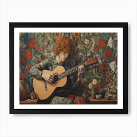 Rose Room Acoustics - Acoustic Guitarist Art Print