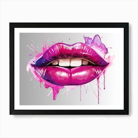 Pink Lips Art Print