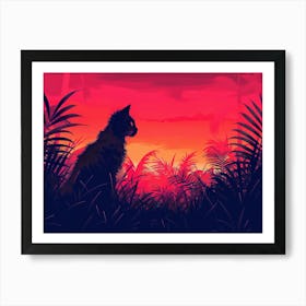 Cat In The Jungle Art Print