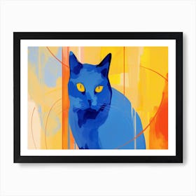 Blue Cat Art Print