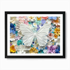 Butterfly Paper Art 1 Art Print