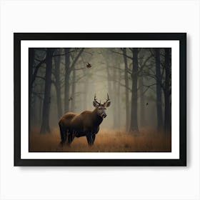 Deer In The Forest Art Print