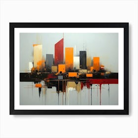 Abstract Cityscape painting Art Print