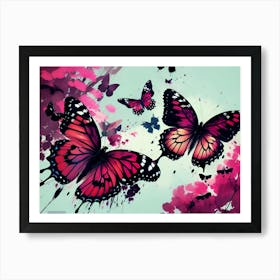 Butterfly Wallpaper 33 Art Print