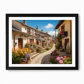 Street In A Village paintings art print Art Print