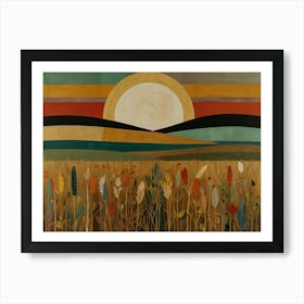 Sunset In The Field 7 Art Print