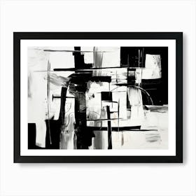 Mystery Abstract Black And White 7 Art Print
