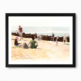 People At The Beach Art Print