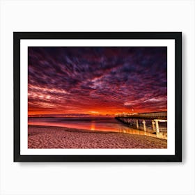 Sunrise over the Pier Art Print