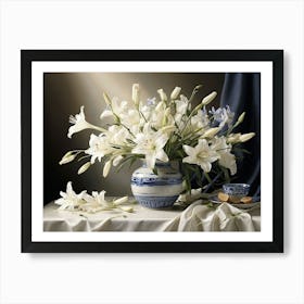 White Lilies 1 Art Print