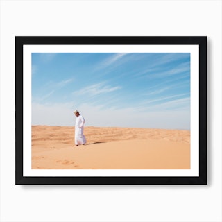 Arab In Middle East Desert 2 Art Print