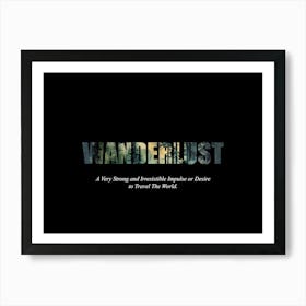 Wanderlust Poster Retro Wooded Pines 6 Art Print