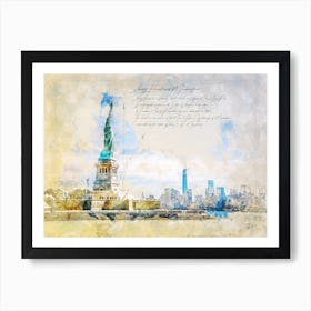 Liberty Island, Manhattan Art Print