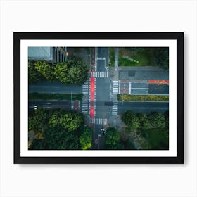 Streets of San Donato Milanese Italy Photography Print. Top View Road. Italy print. Aerial Photo Art Print