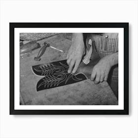 Fitting Upper To Lower Part Of Boot, Bootmaking Shop, Alpine, Texas By Russell Lee Art Print
