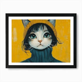 Classy Cat Lady 1 Art Print