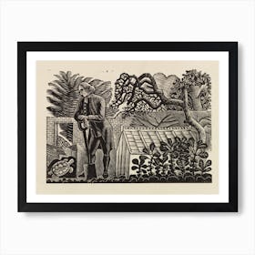 The Tortoise in the Kitchen Garden, Eric Ravilious Art Print