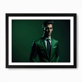 Bussinness Man Green (20) Art Print