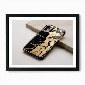 Gold Iphone Case Kintsugi Art Print