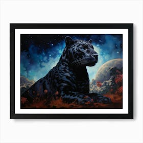 Black Jaguar 2 Art Print