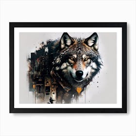 Wolf In The City 2 Art Print