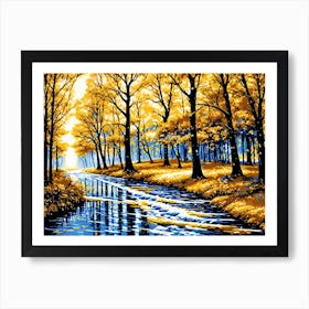 Autumn Trees In The Forest Art Print