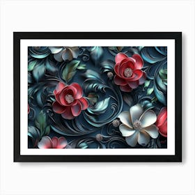 Floral Wallpaper 5 Art Print