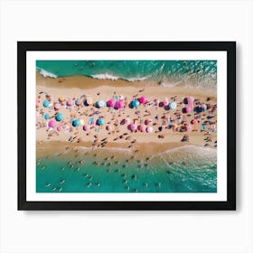 Aerial View Beach Club Summer Photography 5 Art Print