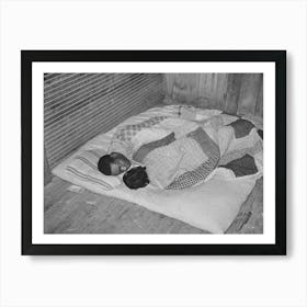 Couple, Intrastate Migratory Workers, Sleeping On The Floor, Near Independence, Louisiana By Russell Lee Art Print