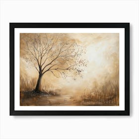 Tree In A Field 3 Art Print