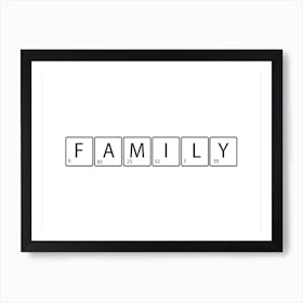 Family Periodic Table Art Print
