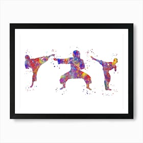 Karate Family Art Print