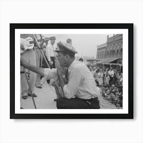 Untitled Photo, Possibly Related To Bass Viol Player, Cajun Band Contest, National Rice Festival, Crowley, Louisiana By Art Print
