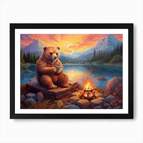 Bear's Wilderness Retreat Art Print