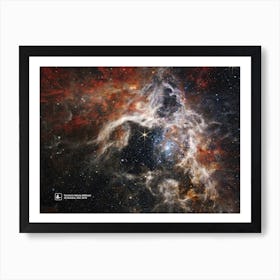 JWST Tarantula Nebula, 30 Doradus, NGC 2070 - Emission Nebula in the Large Magellanic Cloud (James Webb/JWST) — space poster, science poster, space photo, space art, jwst picture Art Print