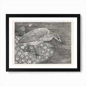 Announcement With Heron For Series Animal Studies (1878–1898),Theo Van Hoytema Art Print