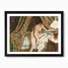 Naked Woman In Bed Retiring, Edgar Degas Art Print