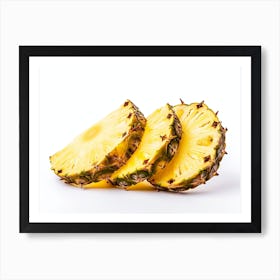 Pineapple Slices Isolated On White Background 2 Art Print