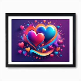 Colorful Heart Creative 43 Art Print